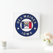 Des Moines Iowa Vierkante Klok (Huis)