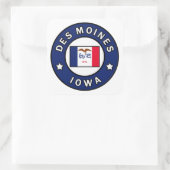 Des Moines Iowa Vierkante Sticker (Tas)
