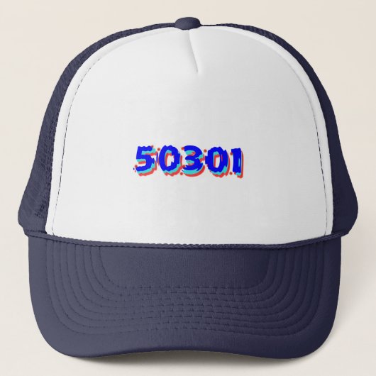 Des Moines Iowa Zip Code Trucker Hat, 50301 Trucker Pet (Voorkant)