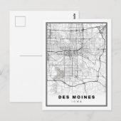 Des Moines Kaart (Voorkant / Achterkant)