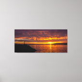 Des Moines Marina zonsondergang Canvas Afdruk (Voorkant)