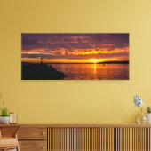 Des Moines Marina zonsondergang Canvas Afdruk (Insitu (Woonkamer))