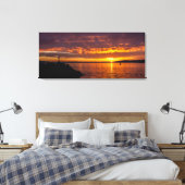 Des Moines Marina zonsondergang Canvas Afdruk (Insitu (Slaapkamer))