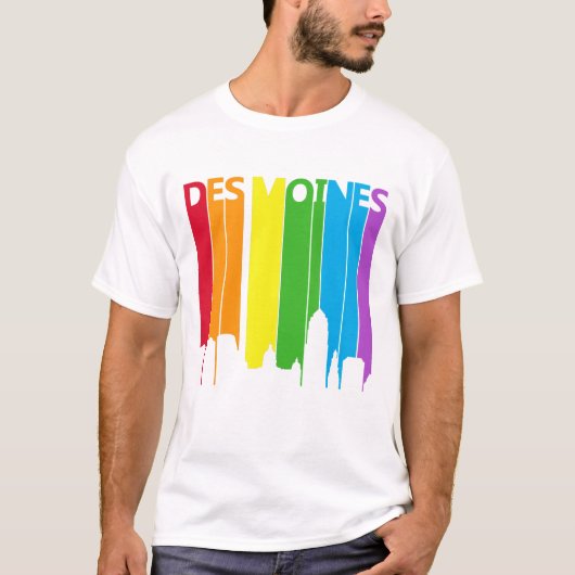 Des Moines Rainbow T-Shirt (Voorkant)