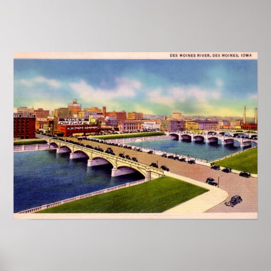 Des Moines River Des Moines, Iowa Poster (Voorkant)