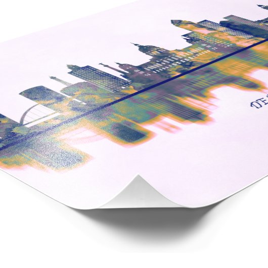 Des Moines Skyline Foto Afdruk (Hoek)