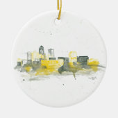 Des Moines Skyline Keramisch Ornament (Voorkant)