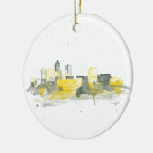 Des Moines Skyline Keramisch Ornament (Links)