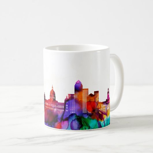 Des Moines Skyline Koffiemok (Voorkant rechts)