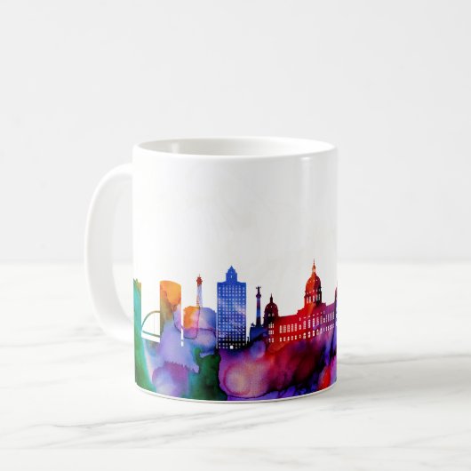 Des Moines Skyline Koffiemok (Voorkant links)
