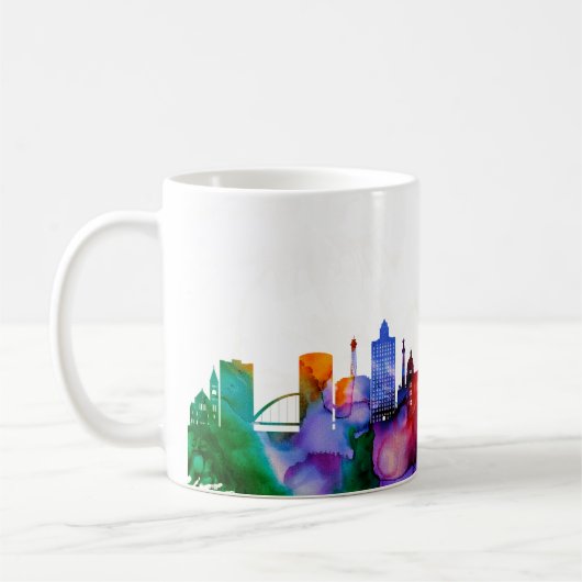 Des Moines Skyline Koffiemok (Links)