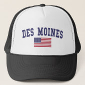 Des Moines US Flag Trucker Pet (Voorkant)