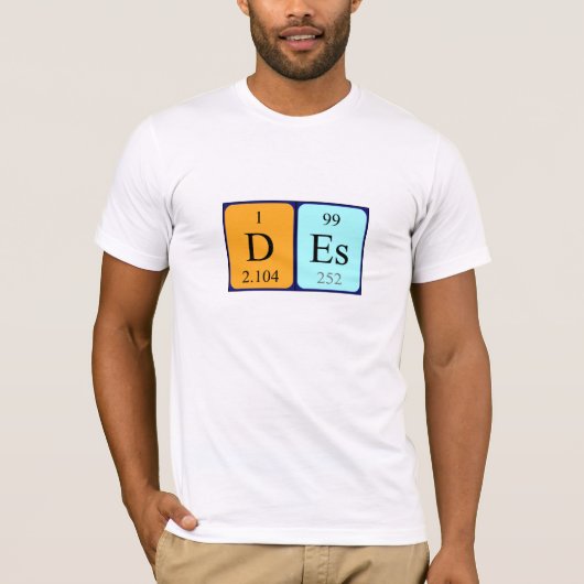 Des periodieke lijstnaam shirt (Voorkant)