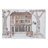 des platens, Place Paoli | L'Ile Rousse, Corsica Kussensloop (Achterkant-Links)