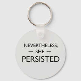 Desalniettemin blijft zij haar verklaring voortzet sleutelhanger