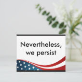 Desalniettemin blijven wij briefkaart (Staand voorkant)