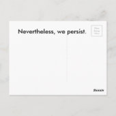 Desalniettemin blijven wij briefkaart (Achterkant)