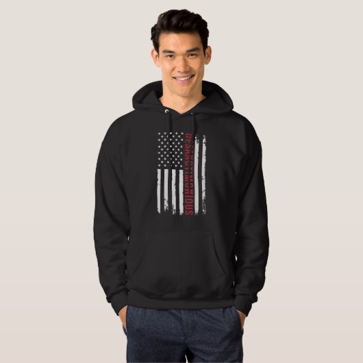 DeSanctimonous Ron DeSantis 2024 Distress Ameri Hoodie (Voorkant volledig)