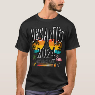 DeSantis 2024 Election Retro Sunbril Flamingo O T-shirt