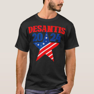Desantis 2024: Gouverneur van de Amerikaanse vlag T-shirt