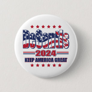 DeSantis-2024-Keep-America-Great Ronde Button 5,7 Cm