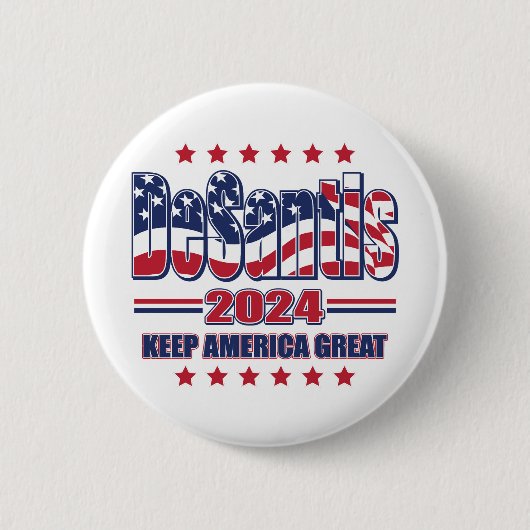 DeSantis-2024-Keep-America-Great Ronde Button 5,7 Cm (Voorkant)