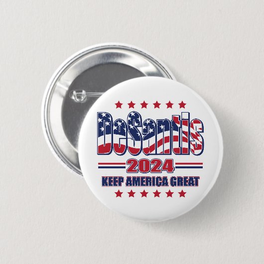 DeSantis-2024-Keep-America-Great Ronde Button 5,7 Cm (Voorkant /achterkant)