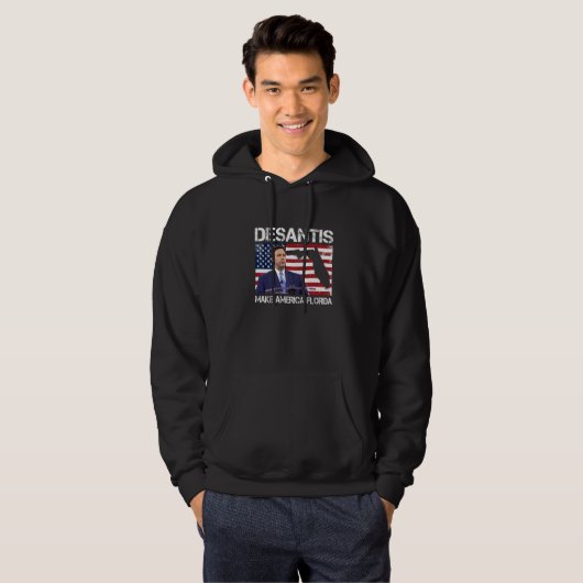 Desantis 2024 Make America Florida Flag Election R Hoodie (Voorkant volledig)