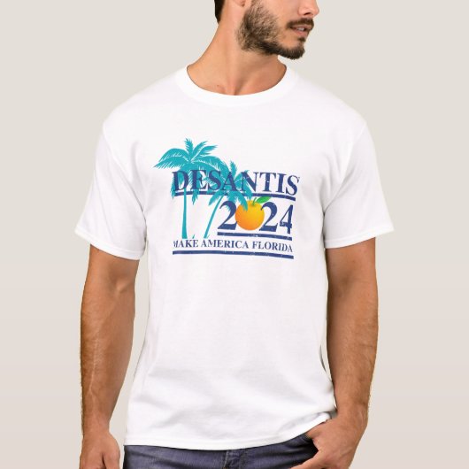 Desantis 2024 Make America Florida - Mannen, vrouw T-shirt (Voorkant)