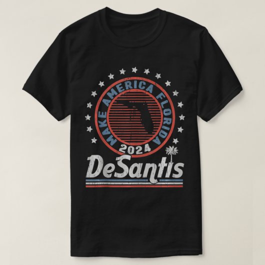 Desantis 2024 Make America Florida Political Retro T-shirt (Design voorkant)