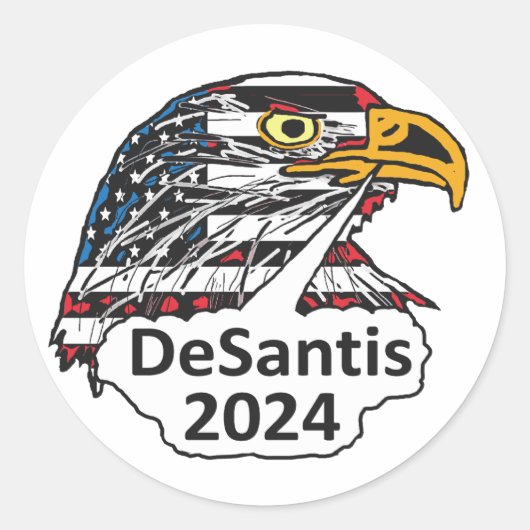 DeSantis 2024 Ronde Sticker (Voorkant)
