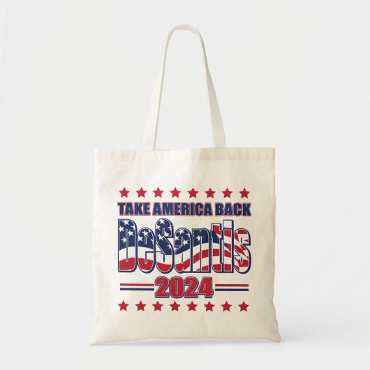 DeSantis-2024-Take-America-Back- Tote Bag (Voorkant)