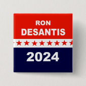 DeSantis 2024 Vierkante Button 5,1 Cm (Voorkant)