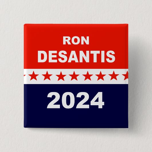 DeSantis 2024 Vierkante Button 5,1 Cm (Voorkant)