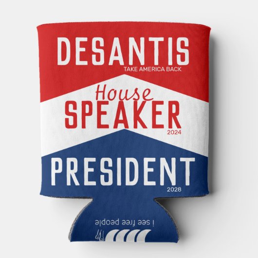 DeSantis 2024 Voorzitter van het Parlement Preside Blikjeskoeler (Achterkant)