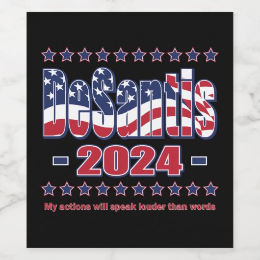 DeSantis 2024 Wijn Etiket (Enkel label)