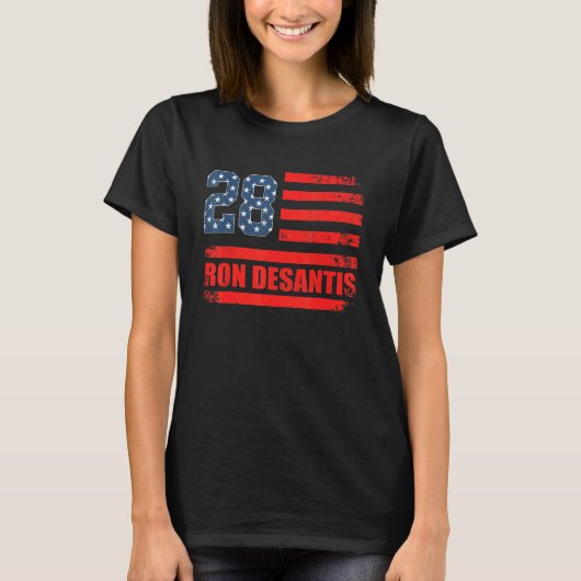 Desantis 2028 American Flag USA Flag 2 T-shirt (Voorkant)