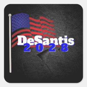 DeSantis 2028 Amerikaanse vlag Vierkante Sticker