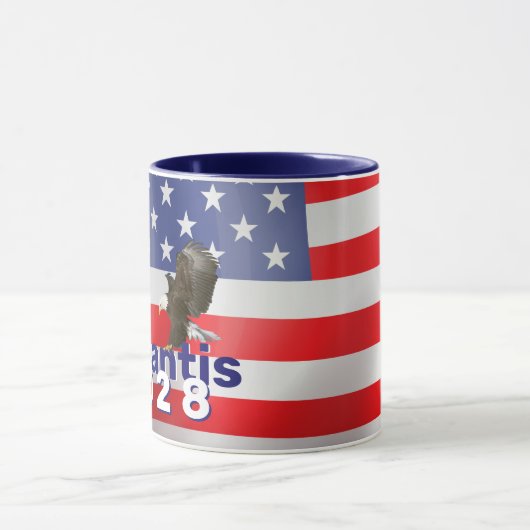 DeSantis 2028 met Bald Eagle Mok (Midden)