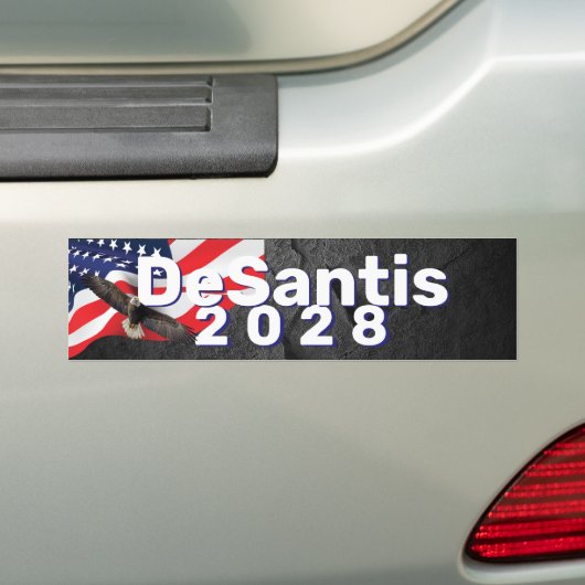 DeSantis 2028 Vlag met Bald Eagle Bumpersticker (Op auto)