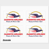 DeSantis Airlines brengt de grens naar je Recta Rechthoekige Sticker (Vel)