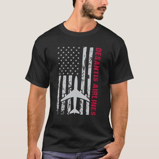 Desantis Airlines Bringing The Border To You Retro T-shirt (Voorkant)