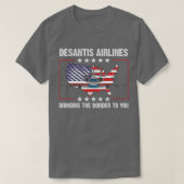 Desantis Airlines die de grens aan u Retro brengt T-shirt (Design voorkant)
