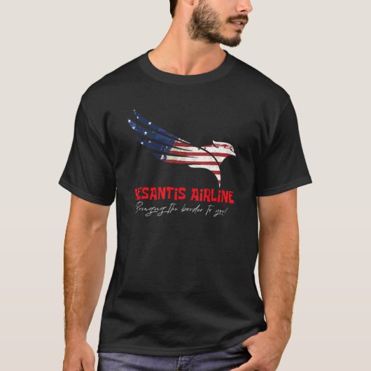 DeSantis Airlines Funny Political Meme Ron DeSanti T-shirt (Voorkant)
