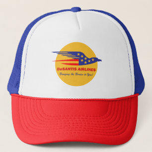 DeSantis Airlines Funny Political Meme Ron DeSanti Trucker Pet