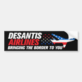 DeSantis Airlines Funny Ron DeSantis 2024 Bumpersticker (Voorkant)