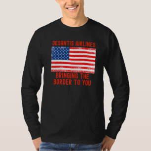 DeSantis Airlines Marthas Vineyard Meme Vlag van d T-shirt