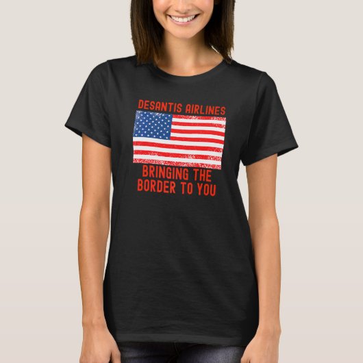 DeSantis Airlines Marthas Vineyard Meme VS-vlag T-shirt (Voorkant)