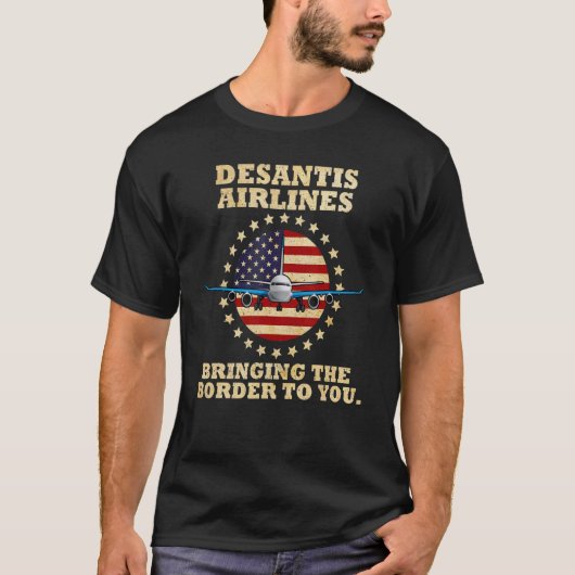 DeSantis Airlines Politiek Meme Ron DeSantis US F T-shirt (Voorkant)