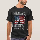 DeSantis Airlines Retro USA Flag DeSantis Airline T-shirt (Voorkant)
